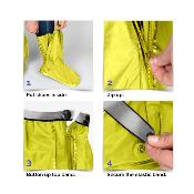 Couvre-chaussures hautes imperméables - Légers et pliables - Avec détails réfléchissants pour une grande visibilité - Taille S (36-39) - Jaune