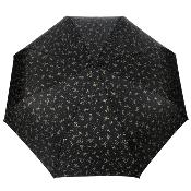 Parapluie pliant automatique pour femme et homme - Léger et compact - Constellations dorées - Noir