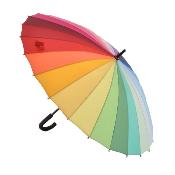Parapluie long pour femme - 24 baleines - Pagode Arc-en-ciel