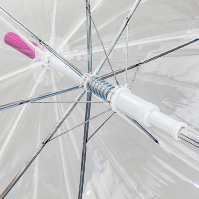 Parapluie Enfant SMATI Transparent - Bordure Fluorescente - Sécurité Et Visibilité - 67cm