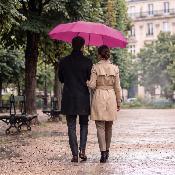 Parapluie pliant pour deux personnes - Vogue - Résistant au vent - Anti UV - Rose