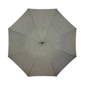 Parapluie de golf pour homme haute couture - Résistant au vent - Poignée bois - Gris