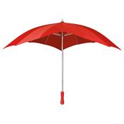Parapluie droit - toile en forme de coeur - rouge