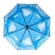 Parapluie pliant manuel - Imprimé nuages à l'intérieur - Résistent au vent - reduced