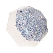 Parapluie cloche transparent femme Smati - Résistant au vent - Ouverture automatique - Paisley bleu