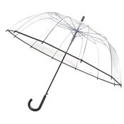 Grand parapluie transparent - droit - bordure noire
