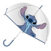 Parapluie transparent Cloche pour Adolescents - Poignée bleue - Stitch