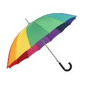 Parapluie de golf - Coupe-vent - Grande protection de 116 cm - Arc-en-ciel