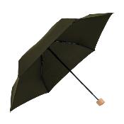 Parapluie de poche pliable - Avec sac assorti en tissu et liège - Ultraléger et compact - Olive foncé