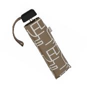 Parapluie pliant femme et homme - Léger et compact - Noir avec motif de bordure