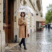 Parapluie cage à oiseaux transparent pour femme - Système d'ouverture automatique - Motif Chats