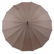 Parapluie long femme - 16 baleines - Made in France - Rose