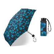 Mini parapluie pliant ultraléger et compact pour femme - Bleu floral