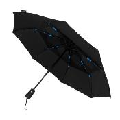 Parapluie pliant automatique et écologique - Grande protection de 100 cm de diamètre - Résistant au vent - Noir