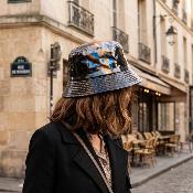 Chapeau de pluie pour femme - Imperméable - Noir