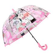 Parapluie enfant - Ouverture automatique - Chats Rose