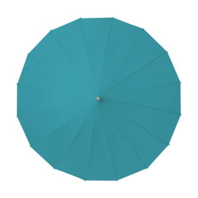 Parapluie pagode pour femme - 16 baleines - Vert paon