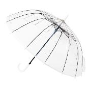 Parapluie transparent cloche femme - Ouverture Automatique - 16 baleines - Bordure blanche