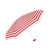 Parapluie pliant femme et très léger - Résistant au vent- Ultra compact - Rayures blanches et rouges