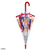 Parapluie enfant transparent -  Parapluie garcon - Poignée rouge - Spiderman