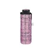 Mini parapluie pliant ultraléger et compact pour femme - Design Tweed - Rose