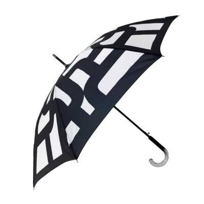 Parapluie automatique grand format - Protection optimale de 104 cm de diamètre - Résistant au vent - Poignée en plastique cristallisé - Graphique - Noir