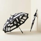 Parapluie automatique grand format - Protection optimale de 104 cm de diamètre - Résistant au vent - Poignée en plastique cristallisé - Graphique - Noir