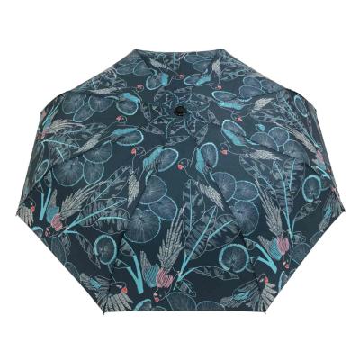 Parapluie pliant - Ouverture automatique - Tropical Bleu