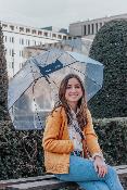 Parapluie cloche transparent automatique - Chat