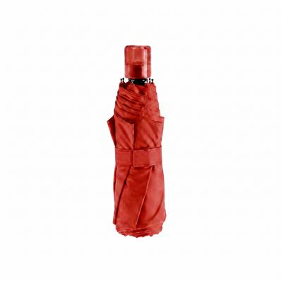 Parapluie pliant carré pour femmes - Grande toile de 102 cm - Résistant au vent - Adapté à 2 personnes - Rouge