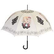 Parapluie long - Imprim? Eloise - Blanc