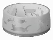 Ferribiella – Bol duoworld pour Chat – Alimentation Confortable et Hygiénique – 330 ml – 11,8 x 5 cm – Gris