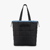 Sac cabas réversible pour femme - Résistant à l'eau - Noir et Bleu clair