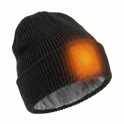 Bonnet chauffant avec système de chauffage intégré et poche intérieure chauffe-mains - Unisexe - Noir