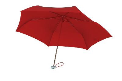 Parapluie pliant femme et homme - ULTRA Slim et léger - rouge
