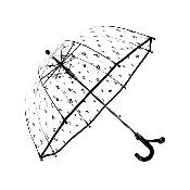Parapluie transparent pour enfants - Système d'ouverture automatique - Avec poignée à crochet facile à saisir - Chiffres