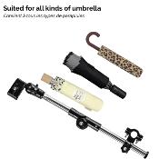 Porte-parapluie réglable pour vélos et poussettes (livré sans parapluie)