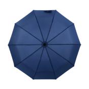 Parapluie compact pour femme - Ouverture automatique - Bleu avec poignée en bois