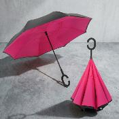 Parapluie à Ouverture Inversée - Resistant au vent - Rouge