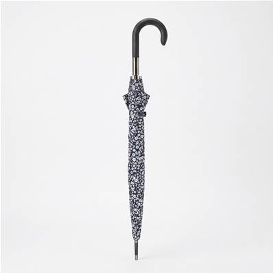 Parapluie Long pour Femme - Système d'ouverture Automatique - 16 Baleines en Fibre de Verre - Grande Protection de 105 cm - Résistant au vent - Gris Anthracite