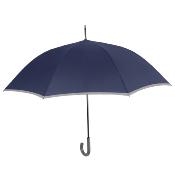 Parapluie de golf long pour femme et homme - Ouverture automatique - Protection Extra Large 120 cm - Bordure réfléchissante pour une haute visibilité la nuit - Bleu