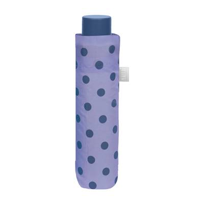 Mini parapluie pliant pour femme - Résistant au vent - À pois - Violet