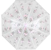 Parapluie enfant transparent -  Parapluie fille -  Poignée rose - Danseuses
