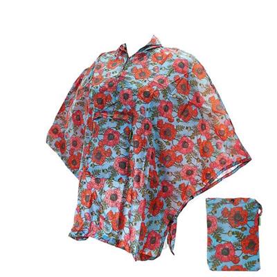 Cape de pluie Enfant - Taille unique - Imprimé coquelicots - reduced