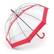 Parapluie Transparent pour femme - Parapluie Cloche Femme - Bordure rouge - reduced