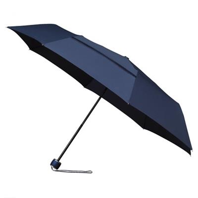 Parapluie pliant et écologique pour homme et femme - Ouverture manuelle - Large protection 100 cm - Bleu marine
