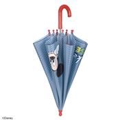 Parapluie long enfant bleu avec Mickey - Parapluie Disney - Poignée rouge