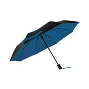 Parapluie pliant anti UV Smati - Résistant au vent - Ouverture et fermetures automatiques - Noir et bleu