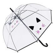 Parapluie cloche transparent automatique - Tête de chat