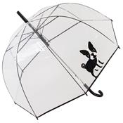 Parapluie transparent cloche pour femme - Bulldog français